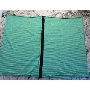 Ivivva Lukulemon Striped Snap Button Neck Warmer‎ Green Yellow Athletic